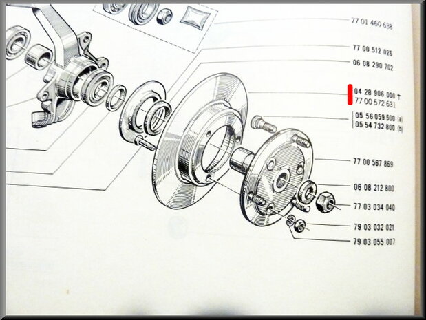 Brake disk set in front for R16 >1968.