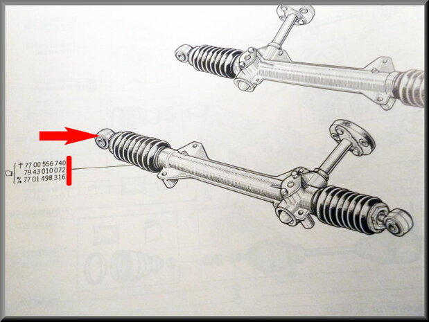 Steering rack (Excl: In exchange 100 euro deposit).