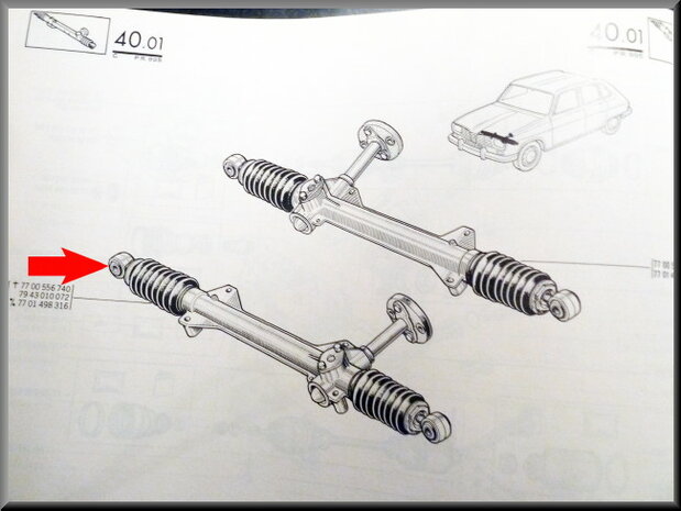 Steering rack (Excl: In exchange 100 euro deposit).