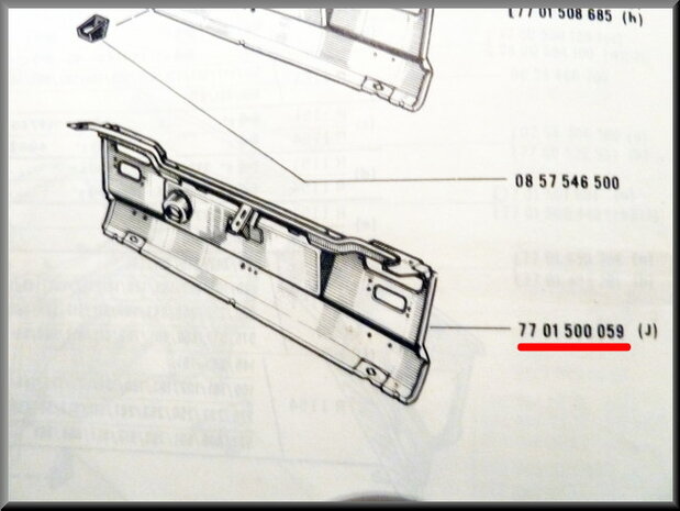 Rear end panel R16 TS < 1972.