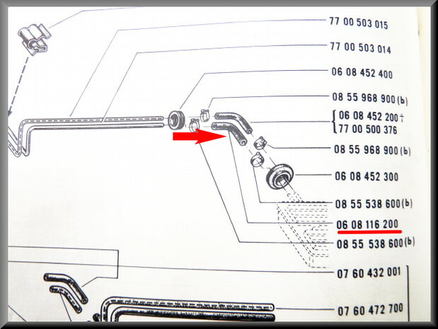 Fuel tank hose.