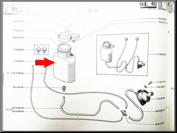 Windshield wiper reservoir R1150 (used).