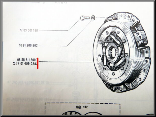 Mécanisme d'embrayage R16  L-TL-TS < 1972.