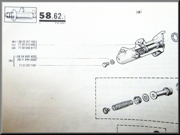 Maître-cylindre R16 TS (type 1),  (Excl: En échange 50 euro consigne). .