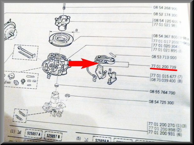 Rupteur Ducellier pour Renault 4-5-9-16-20 et Alpine 110.