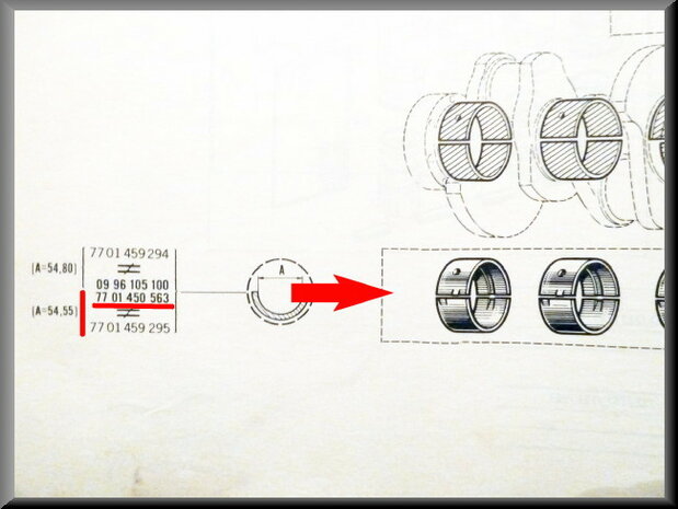 Coussinets de bielles 47,75 mm.