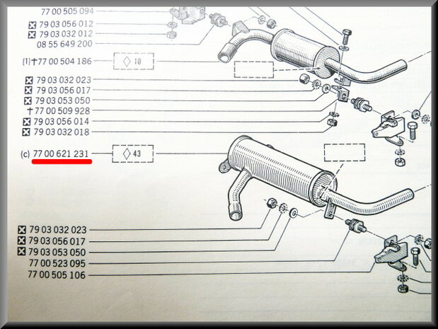 Middle silencer R16 > 1972. 