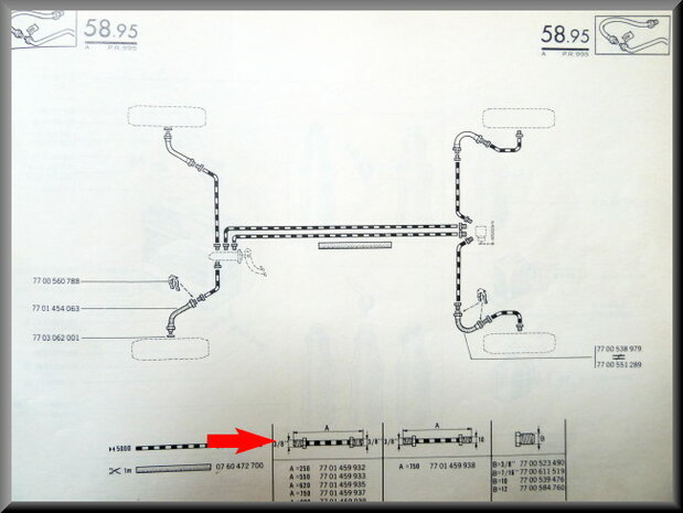 Brake line rear axle.