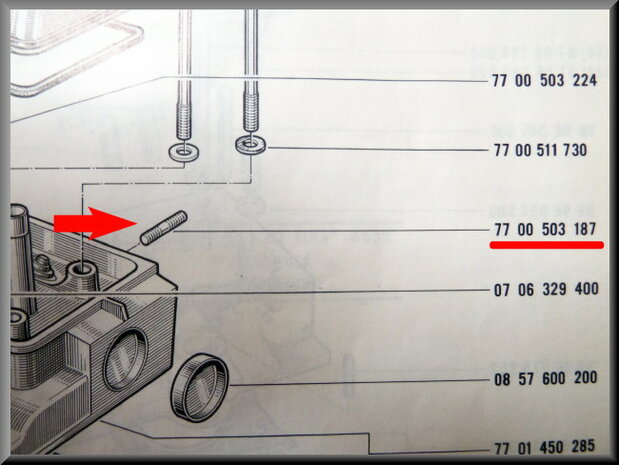 Cylinder head stud bolt.