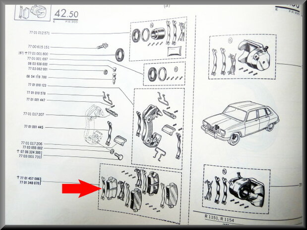 Plaquettes de frein Bendix tous les types sauf R1150.