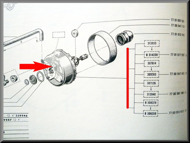 Brake booster R16 TS-TL (Excl: in exchange 150 euro deposit).