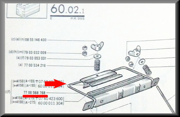 Battery holder and washer reservoir holder R16 TS-TL .