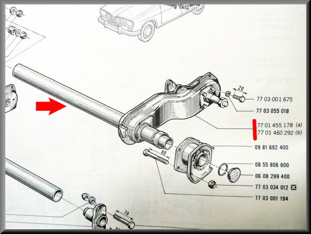 Achteras links (gebruikt).