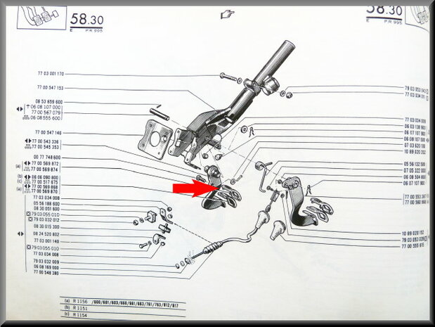 *Pedaal frame R16 TX-TS.