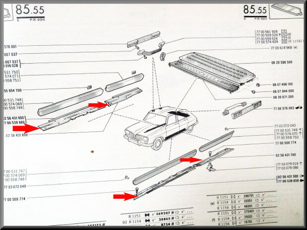 Sill strips interior (used)