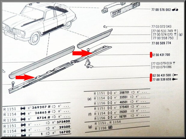 Sierstrips dorpel interieur (gebruikt)