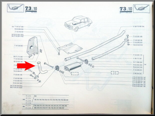 Collecteur d'echappement  R16 TS-TX 