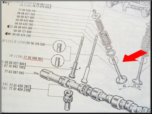 Inlet valve (40mm-110,7mm-8,02mm).