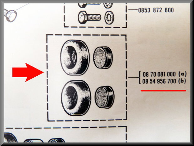 Repair kit wheel brake cylinder 22 mm Bendix.