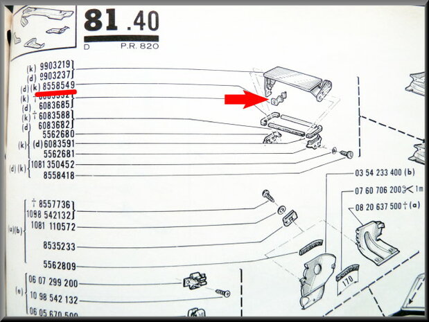 Klemmetje duwkabel ventilatieklep.