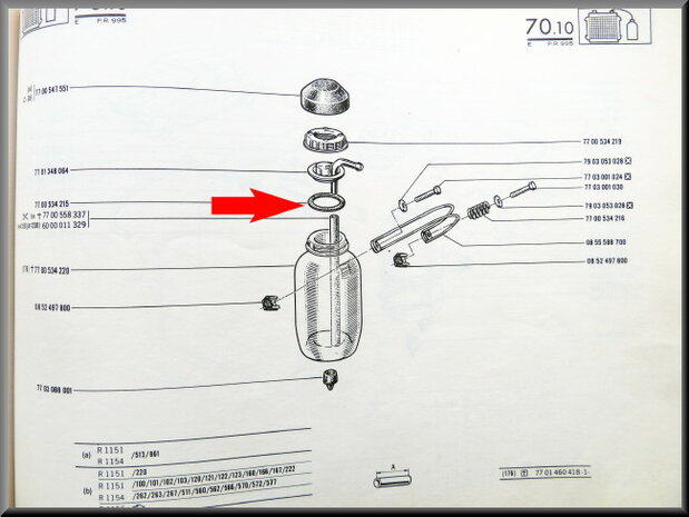 Rubberen afsluitring expansievat R1150-1151.