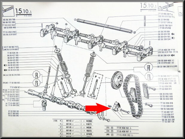 Gear chain tensioner.