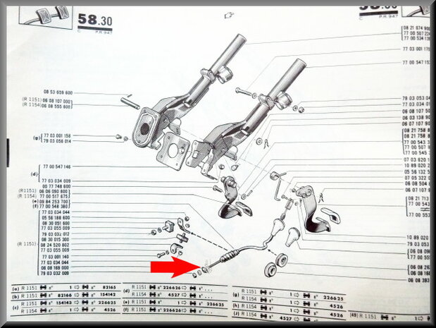 Clutch cable clevis pin.