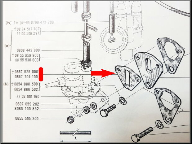 Benzinepomp pakking R16 L-GL-GLS-TL.