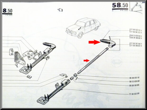 Handbrake lever R16 TX.