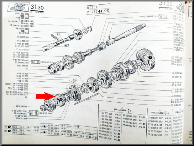 Pinion 4rd gear (32 teeth).