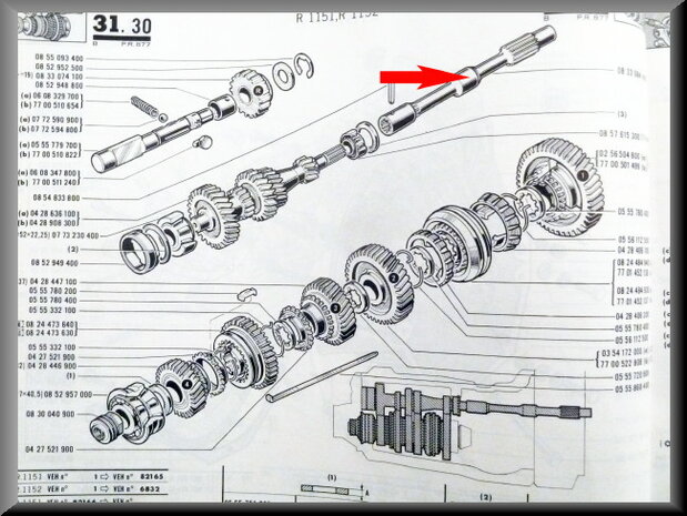 Input shaft (4 and 5 gear).