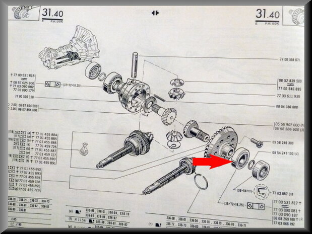 Differential bearing (35-72-18,25mm). 