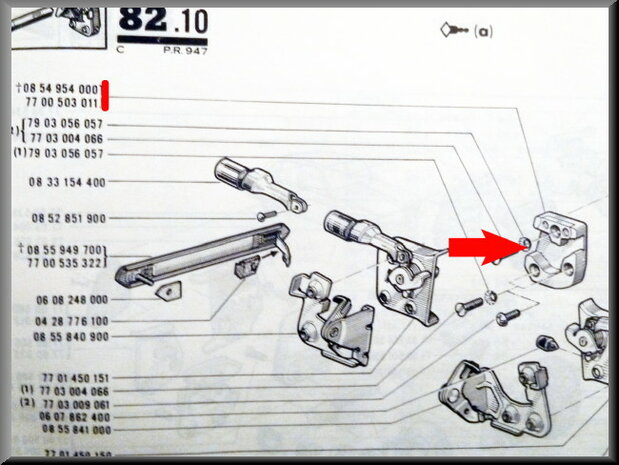 Striker plate right.