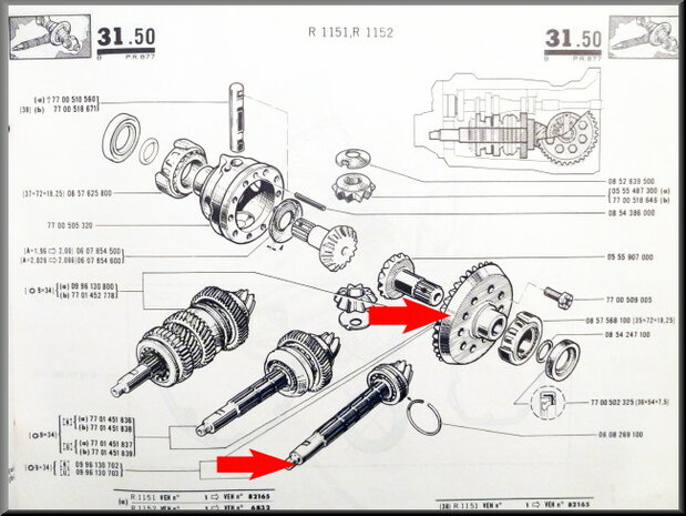 Crown wheel and pinion (9 and 34 theeth), new