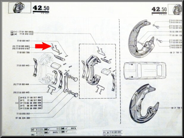 Brake caliper spring.