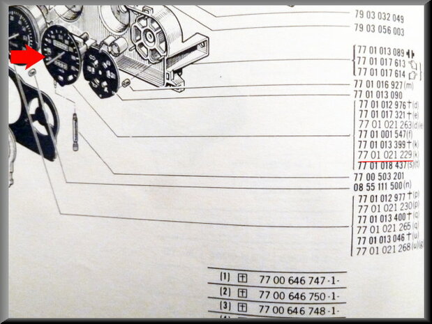 Compteur kilométrique R16 TX (utilisé).