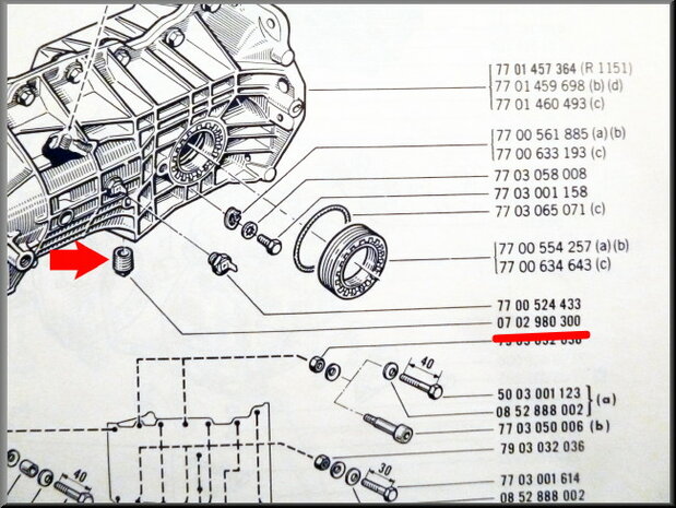 Drain plug gear box (with magnet).