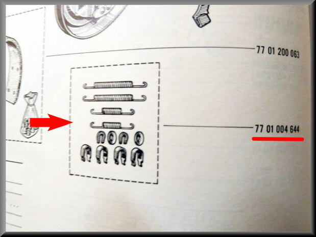 Mounting kit rear brake shoes (System Bendix).