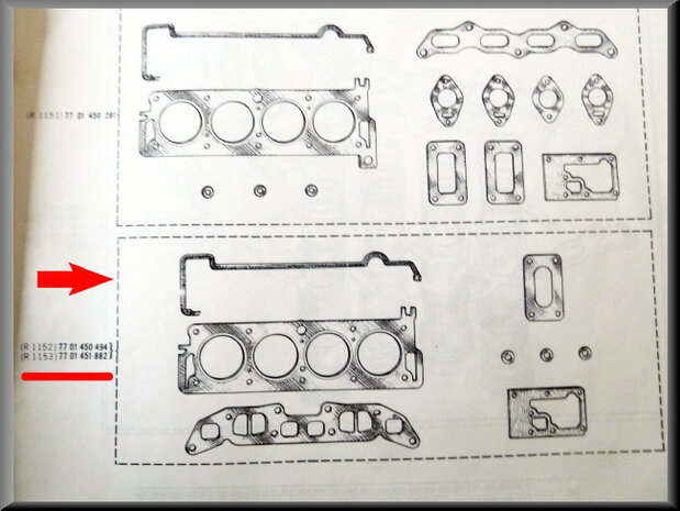 Set de joints pour R16 TL.