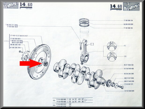 Guide bearing (17x40x12mm).