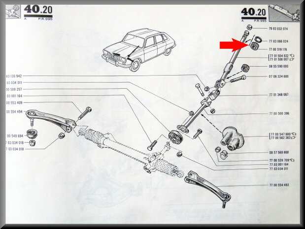 Upper rubber steering column.