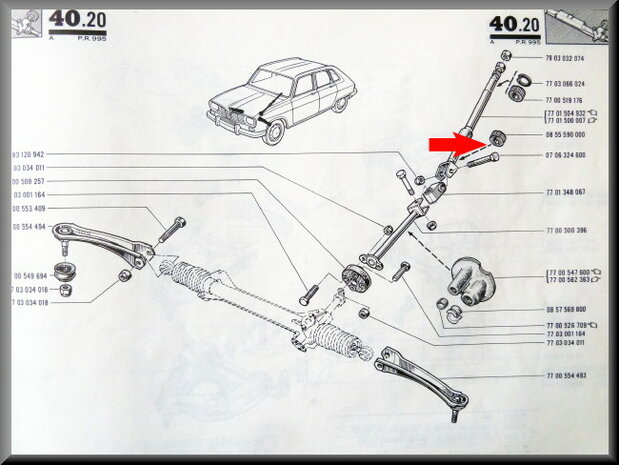 Lower rubber steering column.