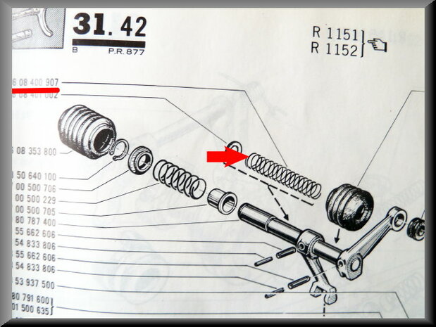 Selector shaft spring (4 gear).