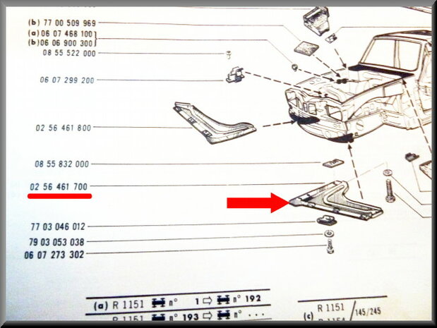 Left lower engine bay protection panel (used).