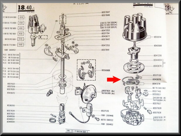 Ignition contact R16 L-TL,  R5-R6-R8-R10-R12-R15-R17