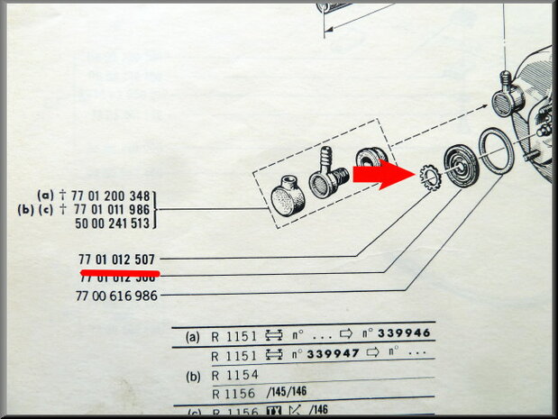 Brake booster lock ring R16 TS.