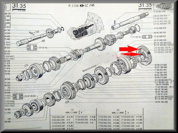 Pinion 1rd gear (42 teeth).